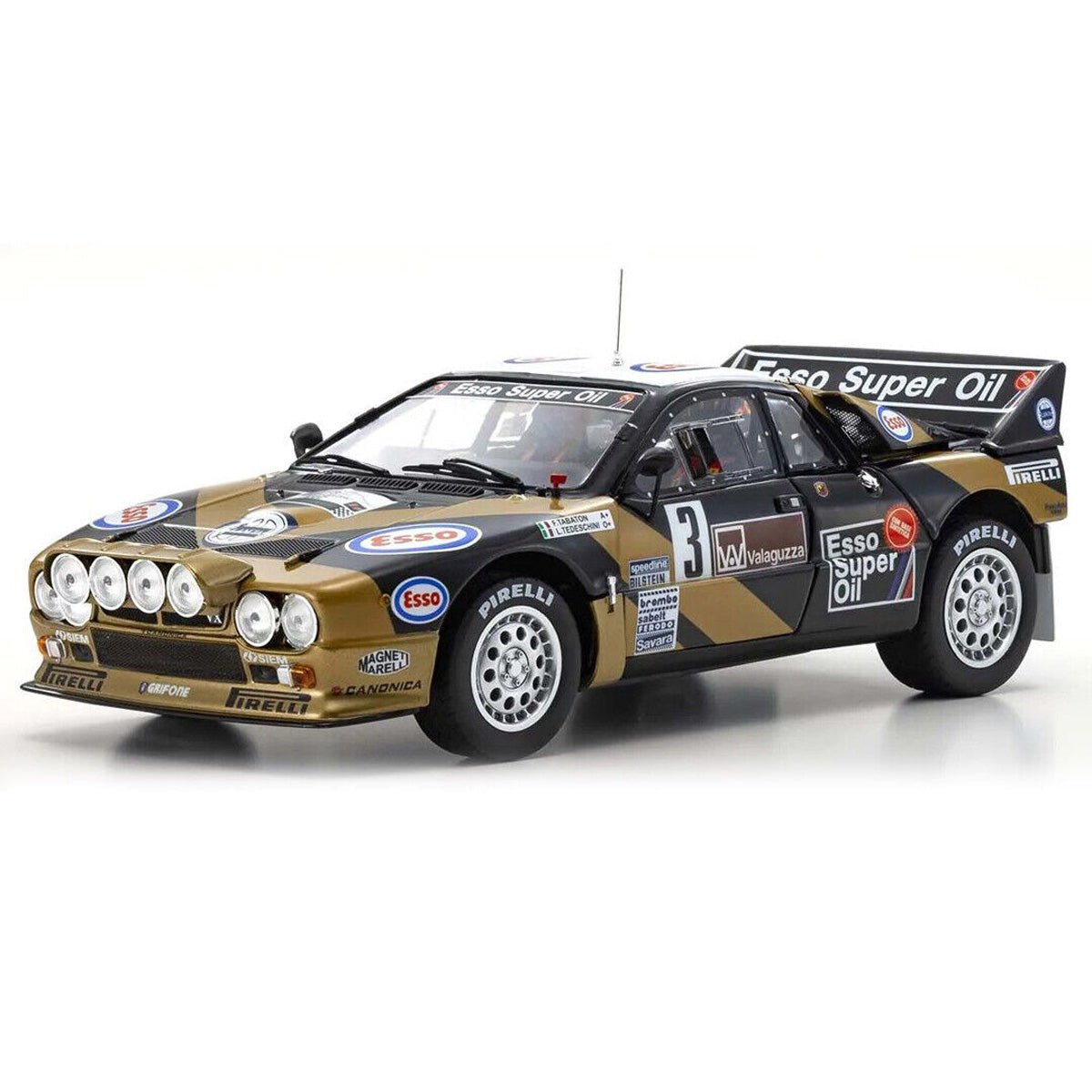 Lancia Rally 037 1985 Targa Florio Nr. 3 "Grifone Esso" - 1:18 Scale Diecast Model Car