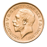 George V 1915S Gold Half Sovereign Extremely Fine-about Uncirculated