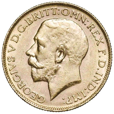 George V 1918P Gold Sovereign Extremely Fine-about Uncirculated