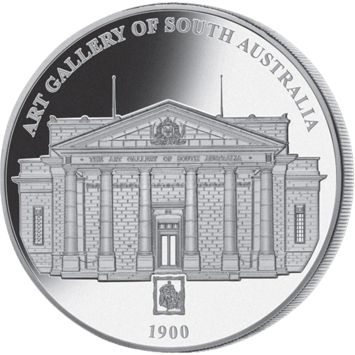 Adelaide The Art Gallery of South Australia Silver-plated Prooflike Commemorative