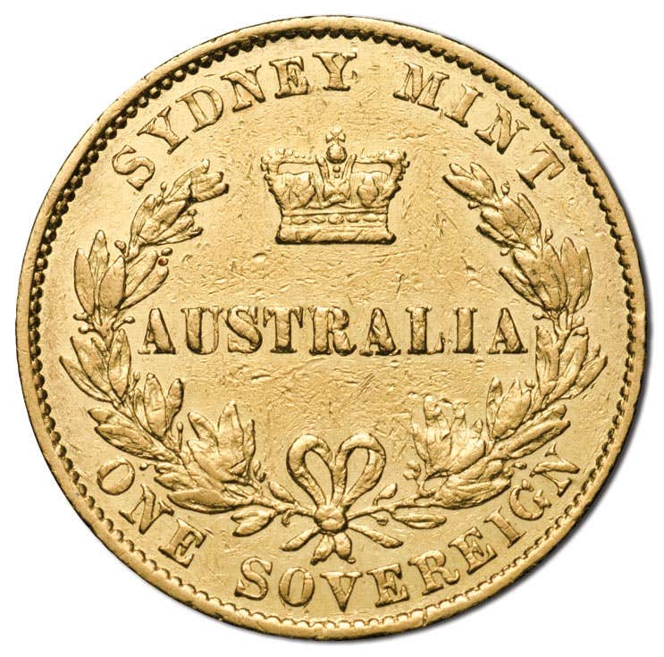 1867 Sydney Mint Type II Sovereign F-VF