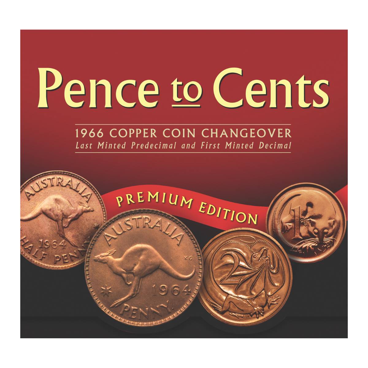 Australia 1964 & 1966 Pence to Cents Premium Edition Very Fine-about Uncirculated