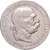 Austria Franz Joseph I Silver 5 Corona Coin