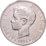 Spain Alfonso XIII Silver 5 Pesetas Coin