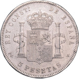 Spain Alfonso XIII Silver 5 Pesetas Coin