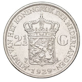 Netherlands Wilhelmina Silver 2.5 Gulden Coin