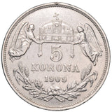 Hungary Franz Joseph I Silver 5 Korona Coin