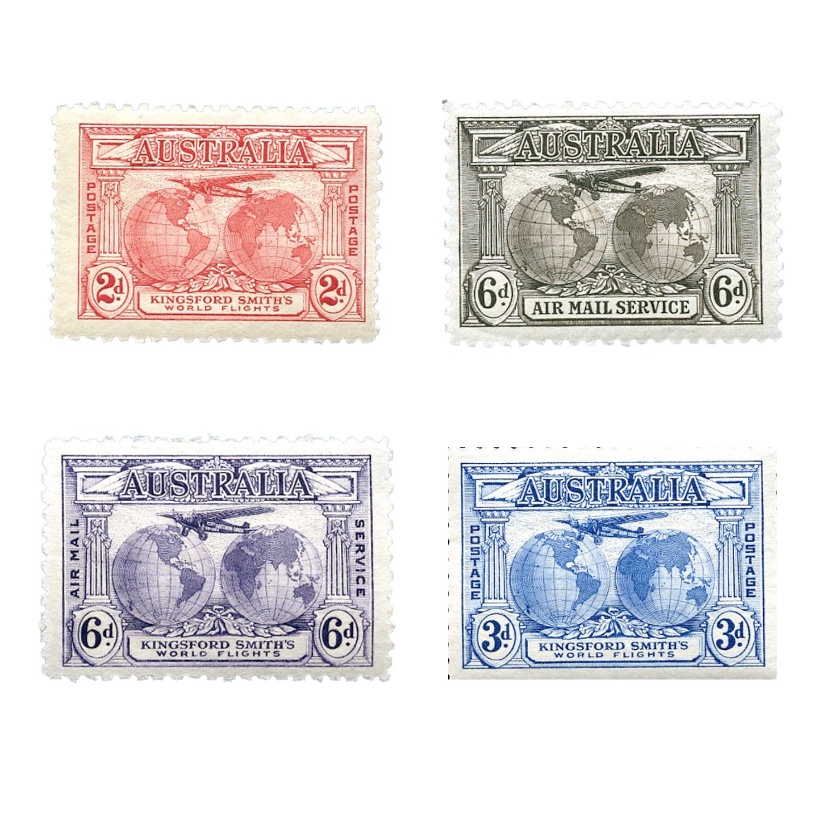 Australia Kingsford Smith 1931 Mint Unhinged 4-Stamp Set