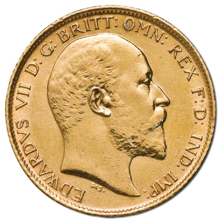 1910S Half Sovereign EF-aUnc