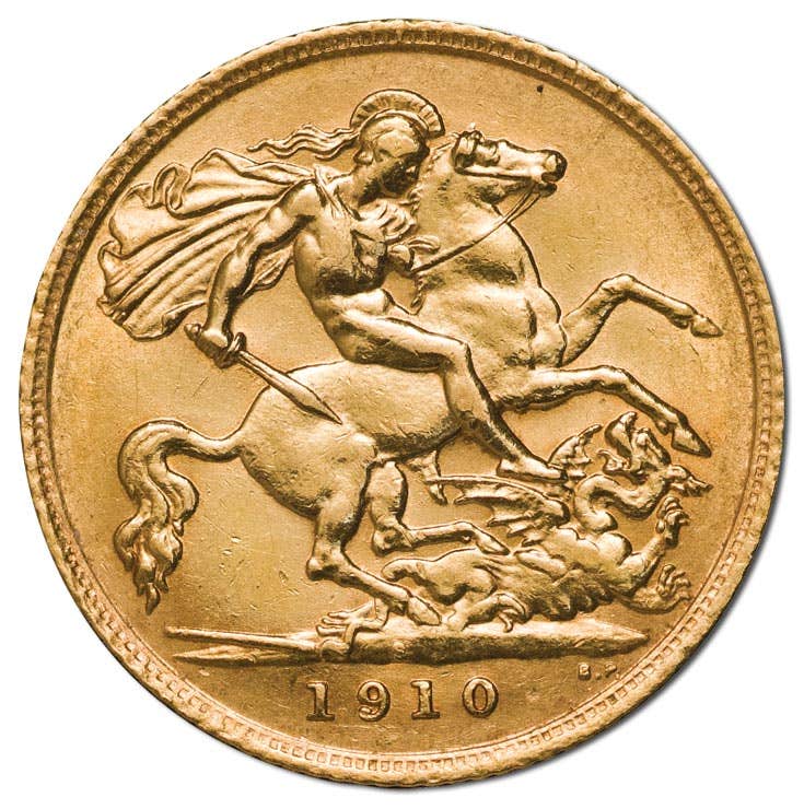 1910S Half Sovereign EF-aUnc