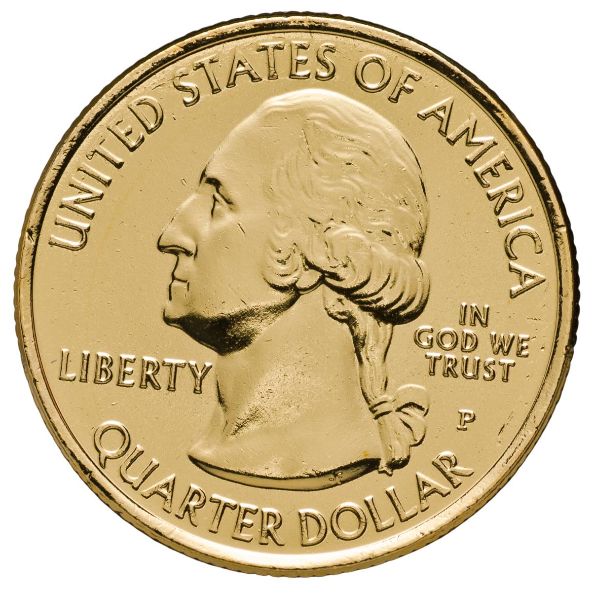 America the Beautiful 2010 Quarter Yosemite Gold-plated Coin