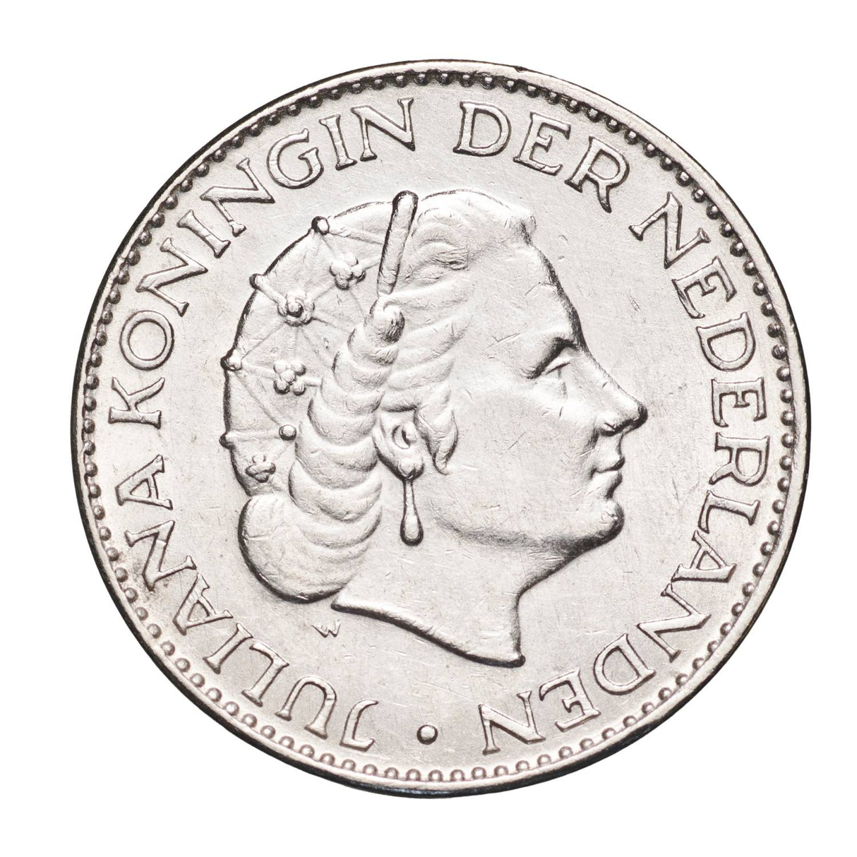 Netherlands Juliana Silver 1 Guilder Coin