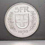 Switzerland Confederation Silver 5 Francs Coin