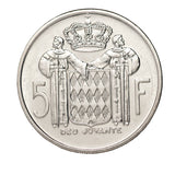 Monaco Rainier III Silver 5 Francs Coin