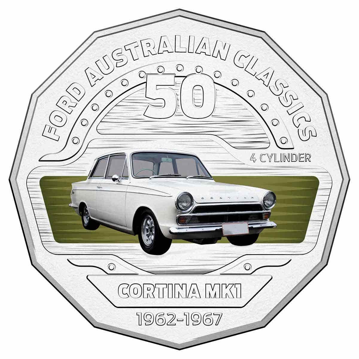 Australia Ford Cortina MK1 GT500 2017 50c Stam & Coin Cover