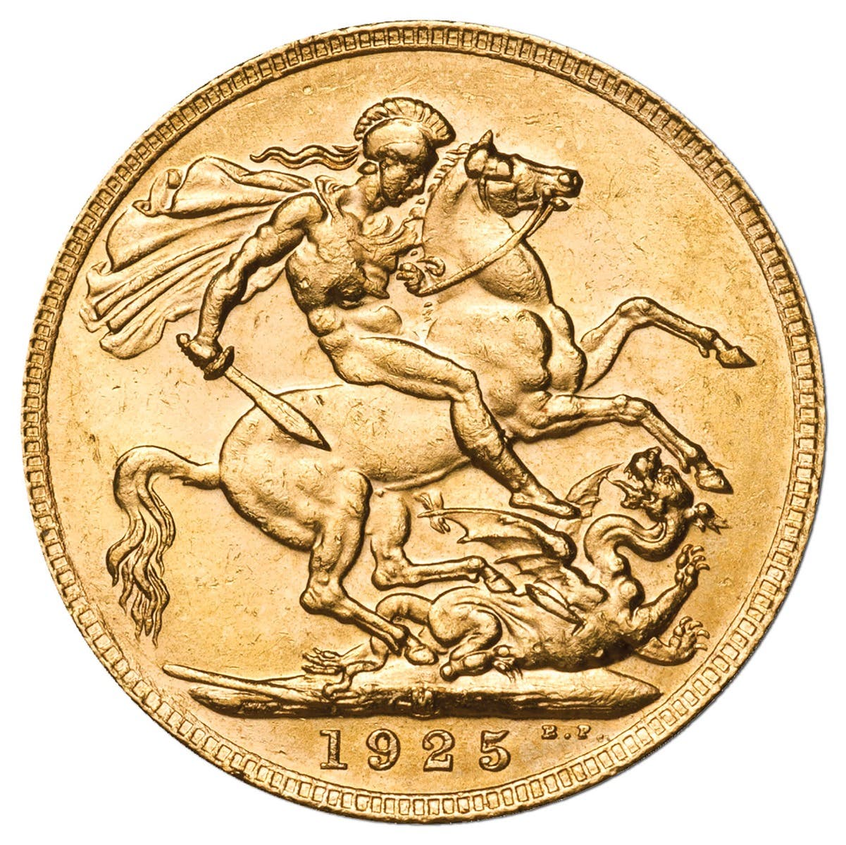 George V 1925M Gold Sovereign about Uncirculated-Uncirculated