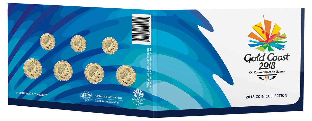 Australia 2018 $1 & $2 Commonwealth Games 7-Coin Collection