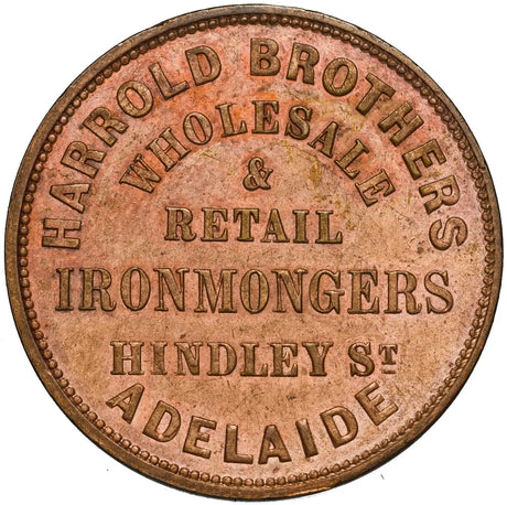 1858 Adelaide Harrold Bros Penny Token - FDC