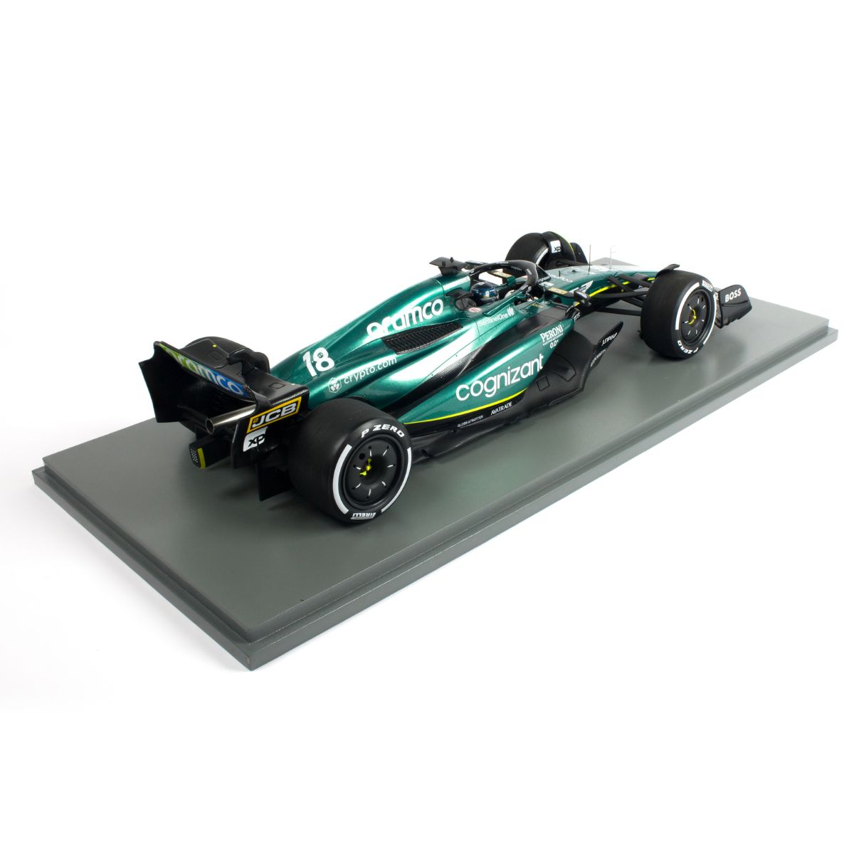 Aston Martin AMR22 No.18 Aston Martin Aramco Cognizant F1 Team - 6th Bahrain GP 2023 - Lance Stroll - 1:18 Scale Resin Model Car