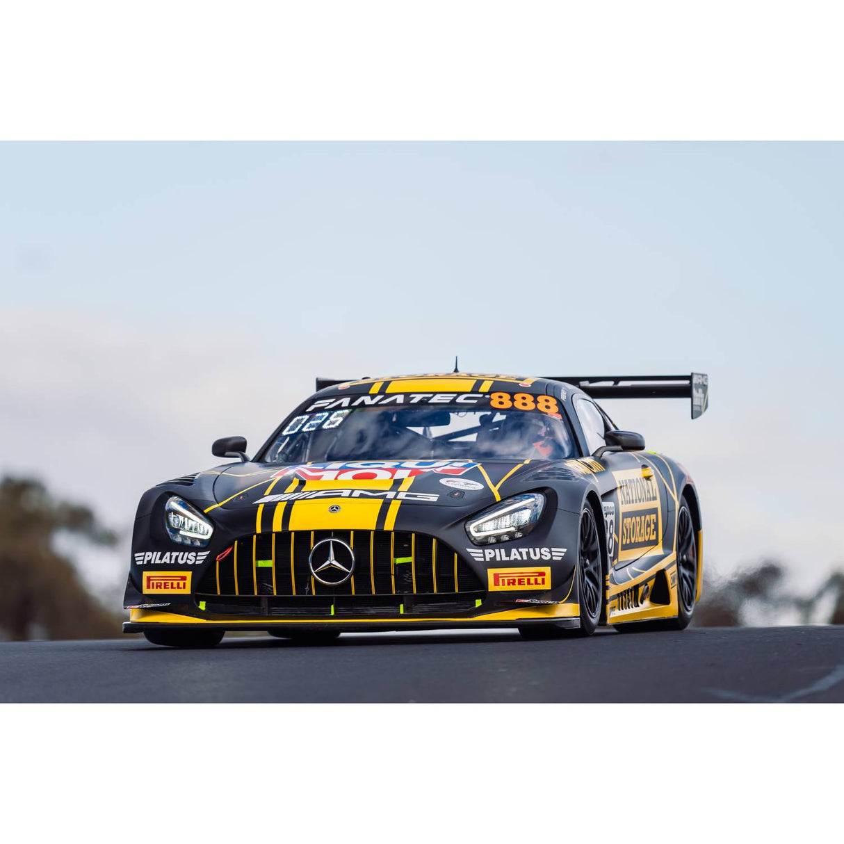 TRIPLE EIGHT MERCEDES-AMG GT3 - 2024 BATHURST 12 HOUR - TRIPLE EIGHT RACE ENGINEERING - NATIONAL STORAGE RACING - #888 BROC FEENEY / WILL BROWN / MIKAEL GRENIER - 1:18 SCALE RESIN MODEL CAR