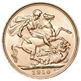 1910S Edward VII Sovereign EF-aUnc