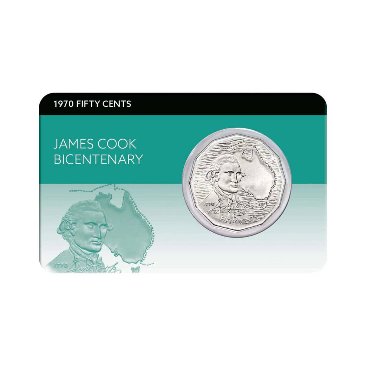 Australia Cook Bicentenary 1970 50c Cupro-Nickel Uncirculated Coin Pac ...