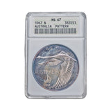 1967 $1 Goose Silver Pattern ANACS MS67 (Gem Uncirculated)