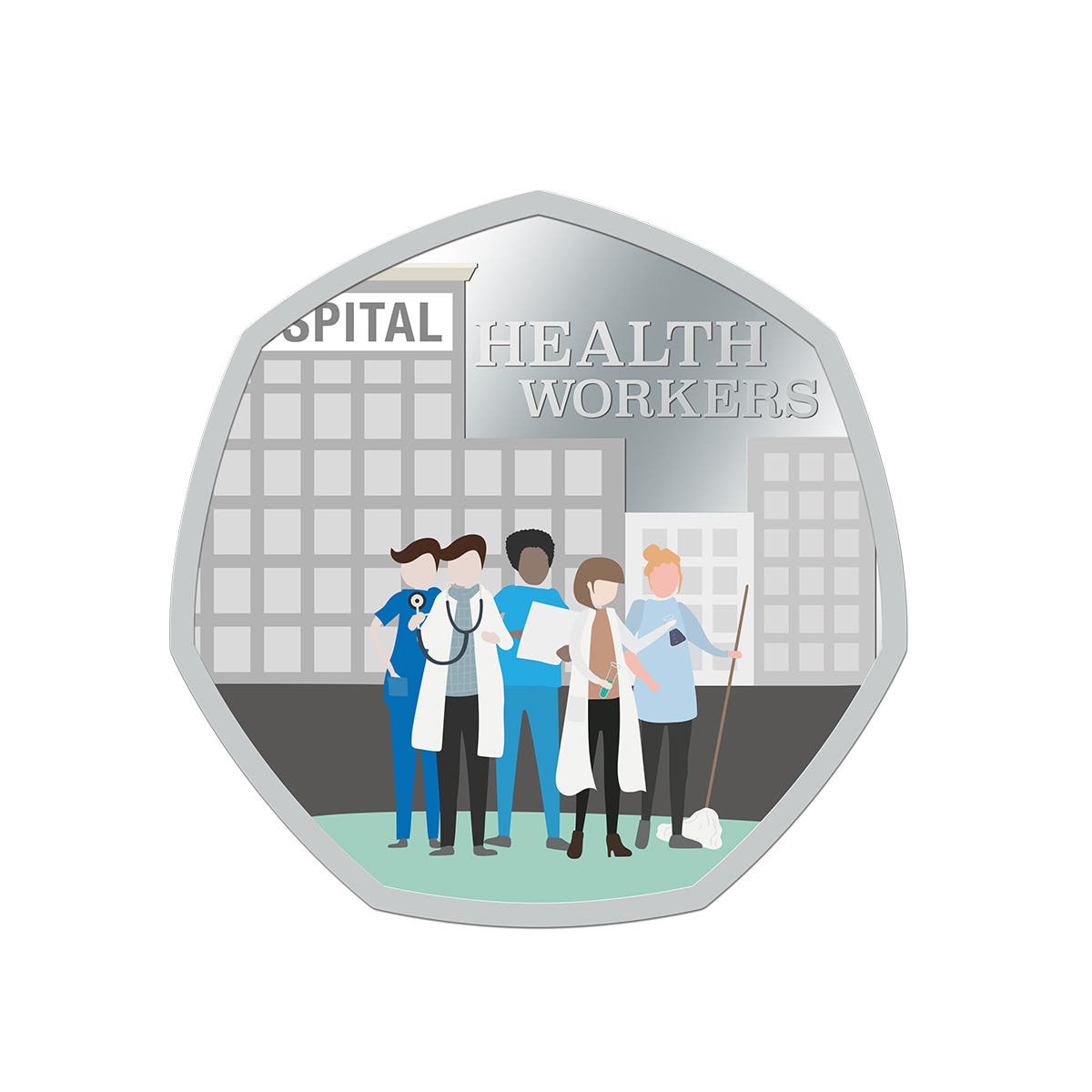 Thank you 2020 Half Dollar Health Workers Silver-plated Coin