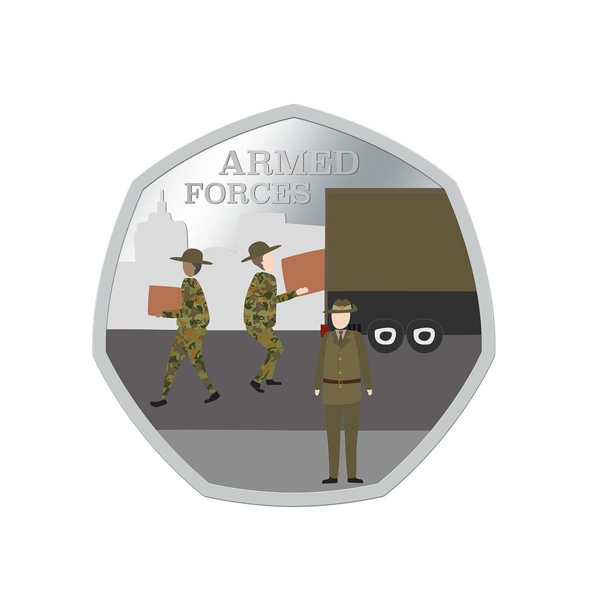 Thank you 2020 Half Dollar Armed Forces Silver-plated Coin