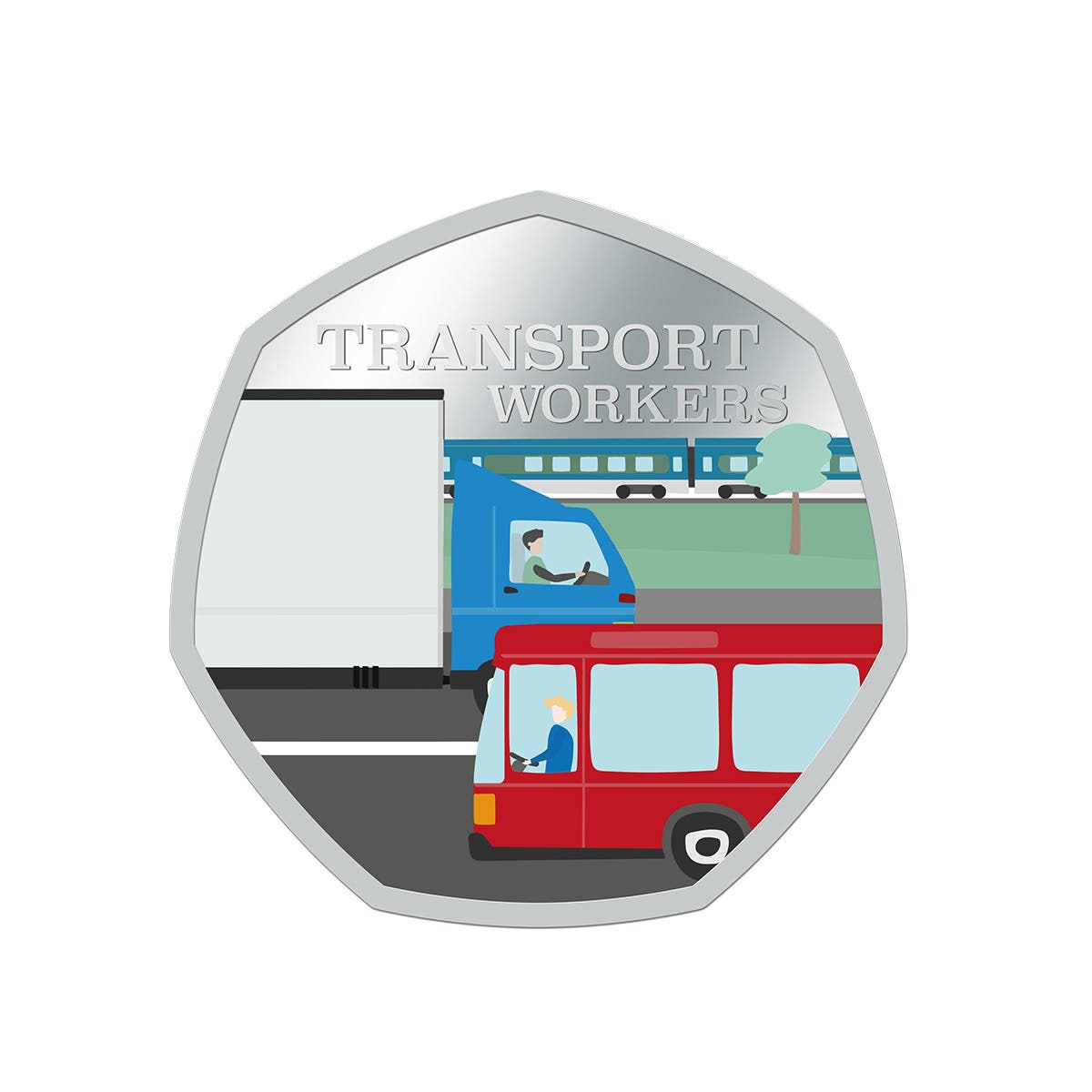 Thank you 2020 Half Dollar Transport Services Silver-plated Coin