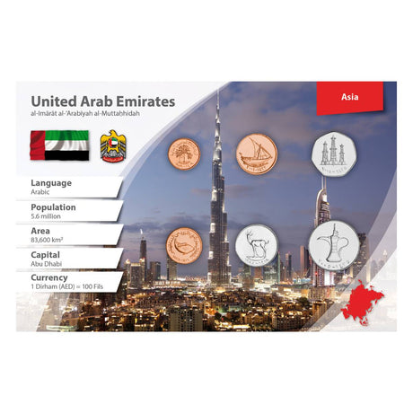 United Arab Emirates & Hong Kong Coin Set Pair