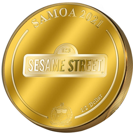 Sesame Street 2021 50c Big Bird Gold-plated Coin