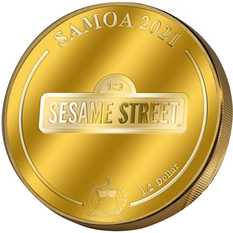 Sesame Street 2021 50c Ernie Gold-plated Coin