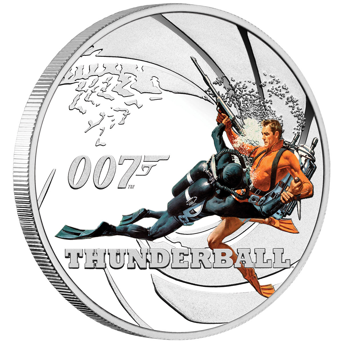 James Bond 2021 50c Thunderball 1/2oz Silver Proof Coin