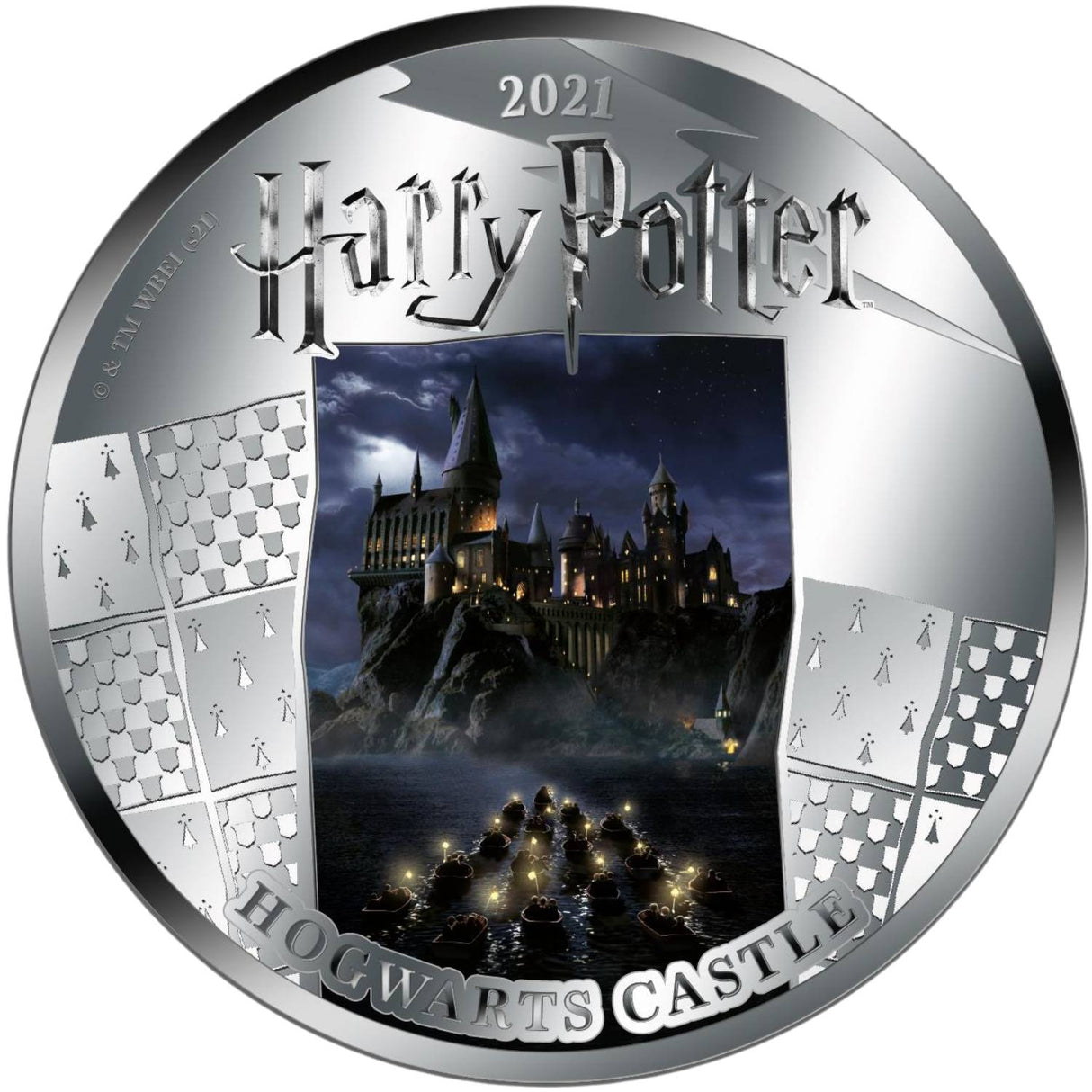 Harry Potter 20th Anniversary 2021 Hogwarts Castle 50c Silver-plated Prooflike Coin