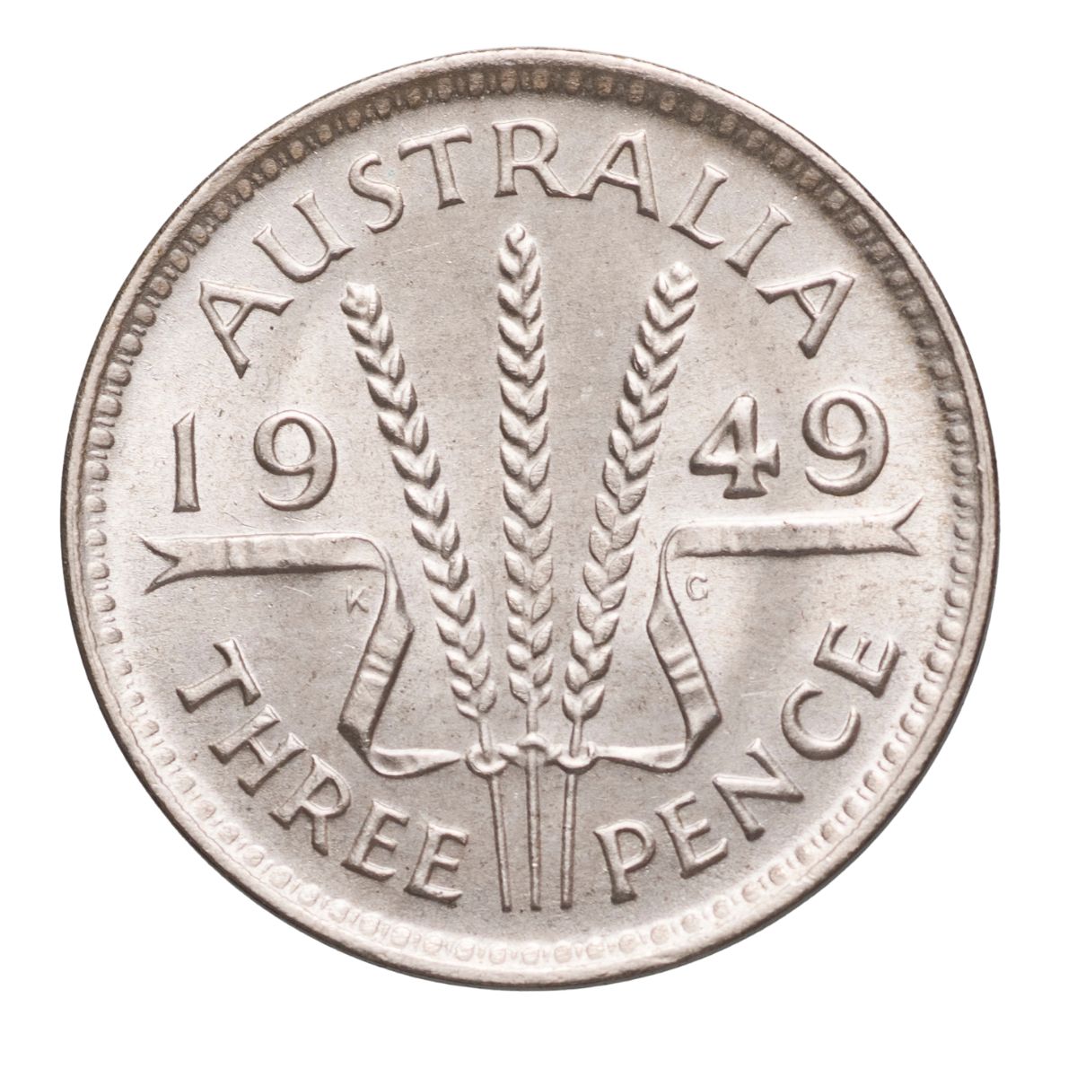 Australia George VI 1949 Threepence Choice Uncirculated Coin