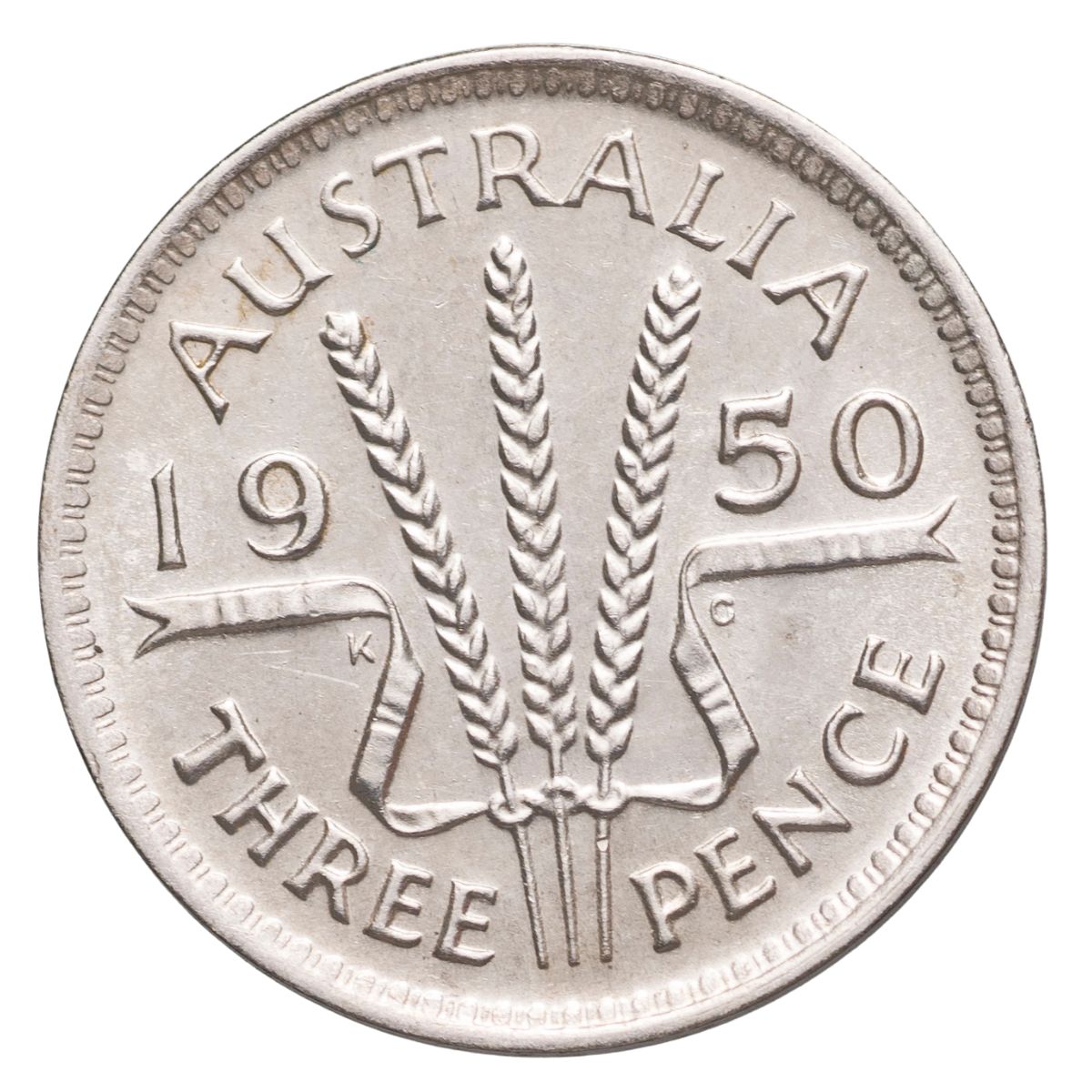 Australia George VI 1950 Threepence Choice Uncirculated Coin