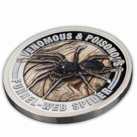 2022 $1 Funnel-Web Spider 1/2oz Silver Prooflike Coin