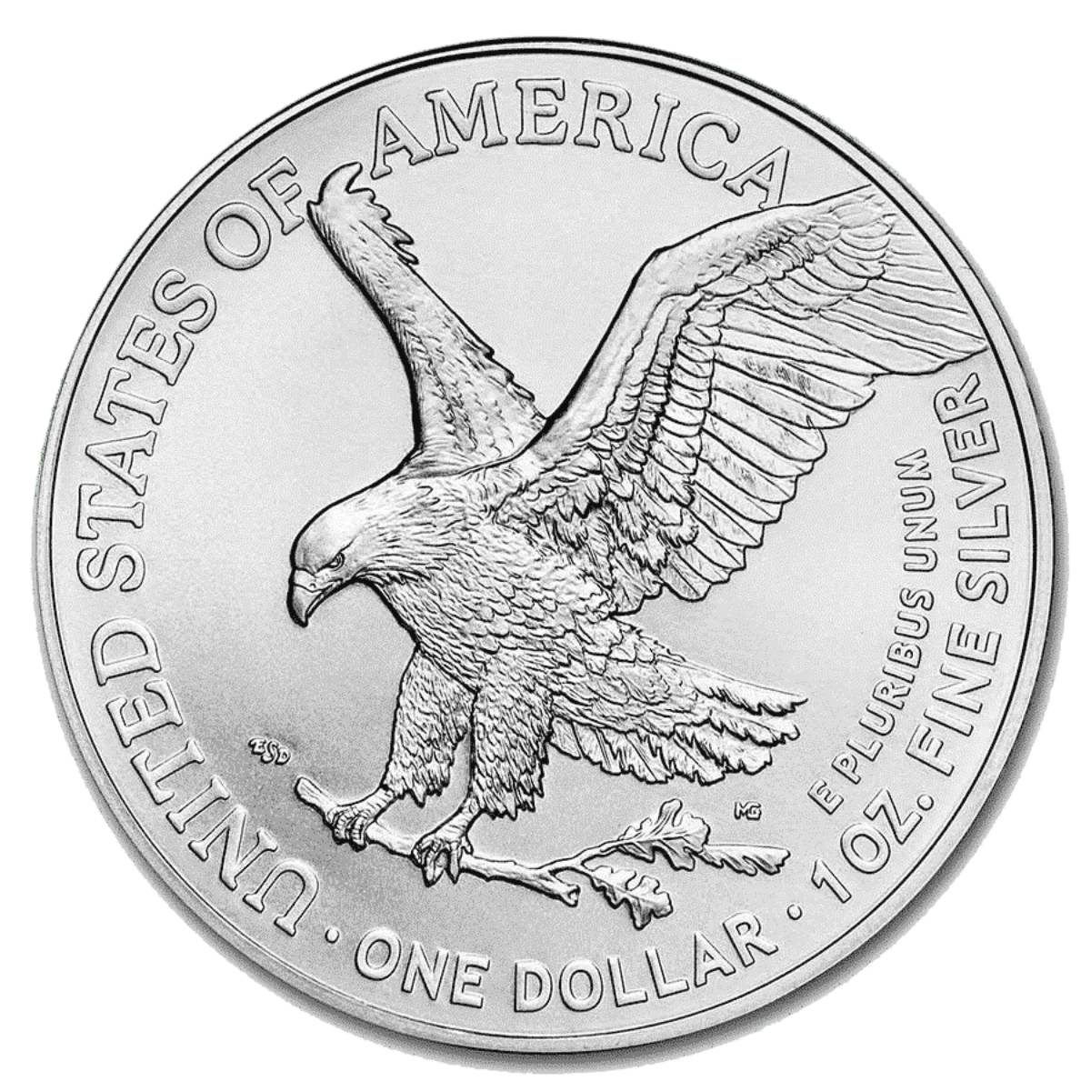 United States 2022 $1 Eagle 1oz Silver Brilliant Uncirculated Coin