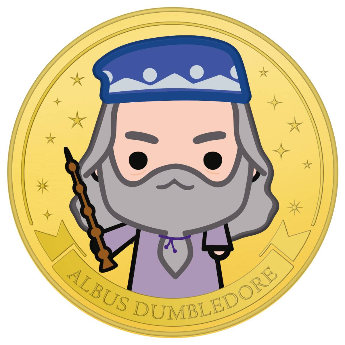 Harry Potter Chibi Albus Dumbledore Gold-plated Prooflike Commemorativ ...