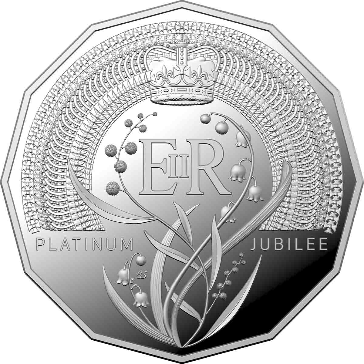 Queen Elizabeth II Platinum Jubilee 2022 50c Silver Proof Coin