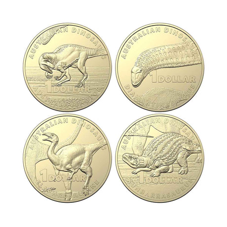 Australian Dinosaurs 2022 $1 Uncirculated Four-Coin Collection