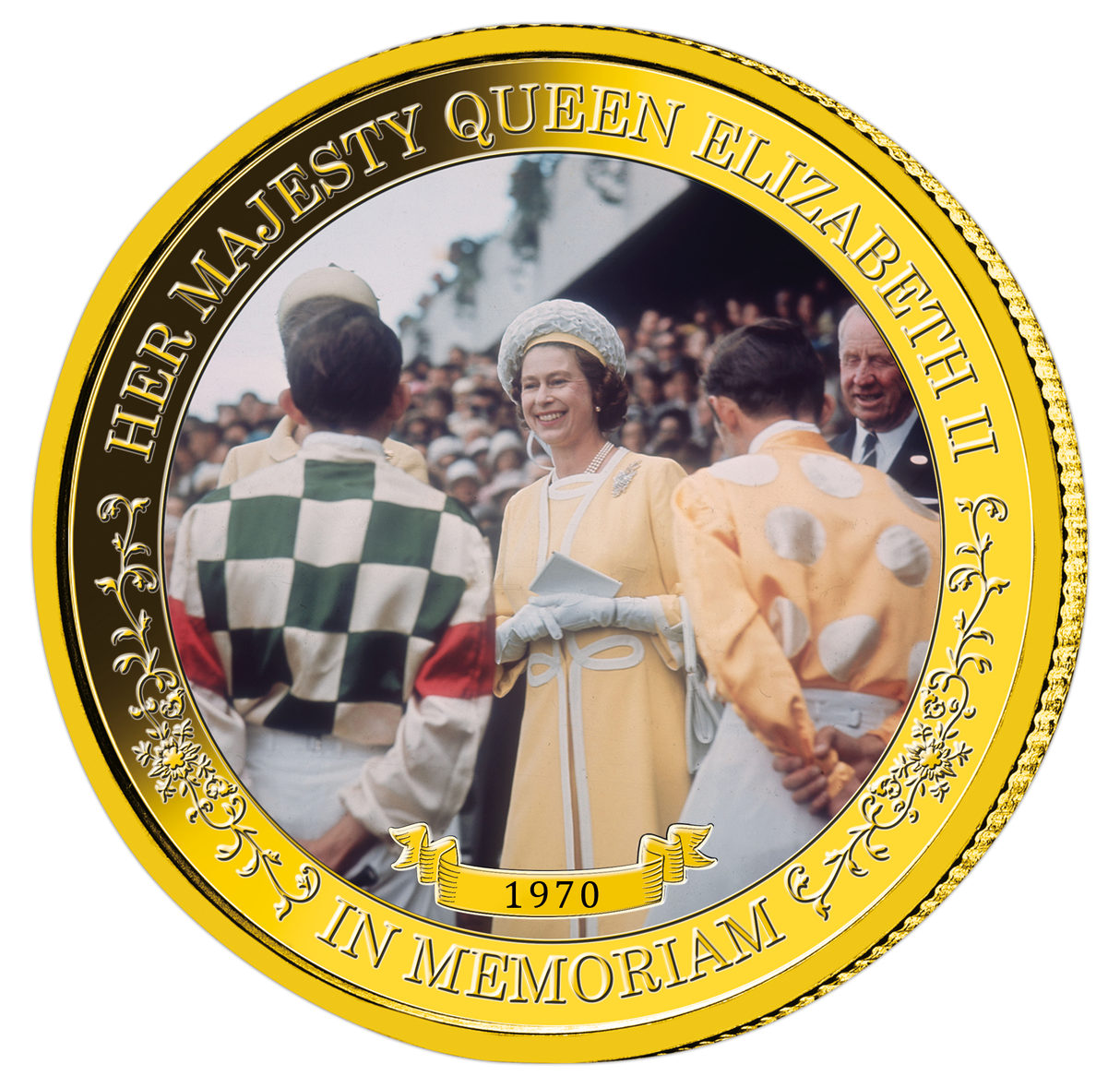 Queen Elizabeth II 2022 $1/4 Australia Royal Visit 1970 Gold-Plated Prooflike Coin