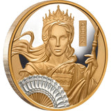 Chess Queen 2025 $100 Platinum-plated 1oz Gold Proof Coin