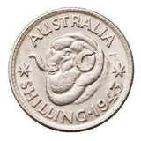 Australia 1943 Shilling Uncirculated Coin