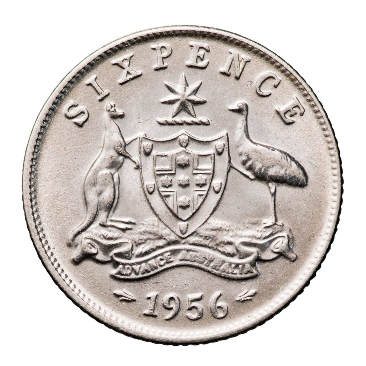 Australia 1956 Sixpence Choice Uncirculated Coin