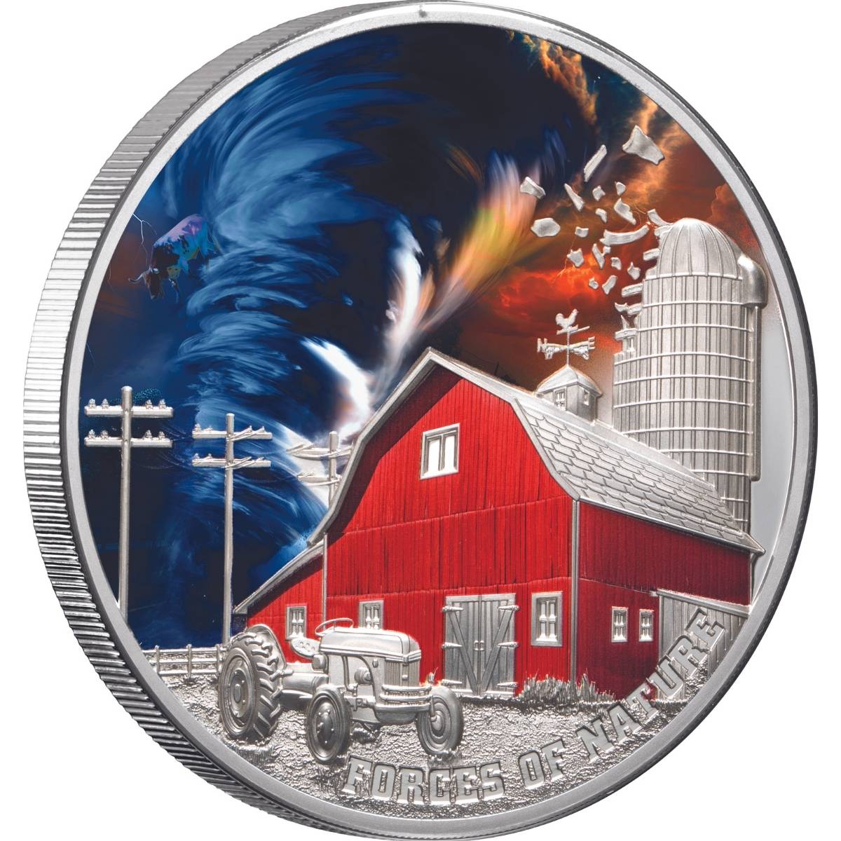 Forces of Nature 2024 $5 Tornado Ultra High Relief 2oz Silver Proof Coin