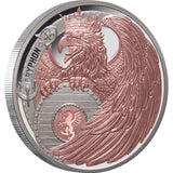 Heraldic Beasts 2024 $1 Gryphon Rose Gold-plated 1oz Silver Proof Coin