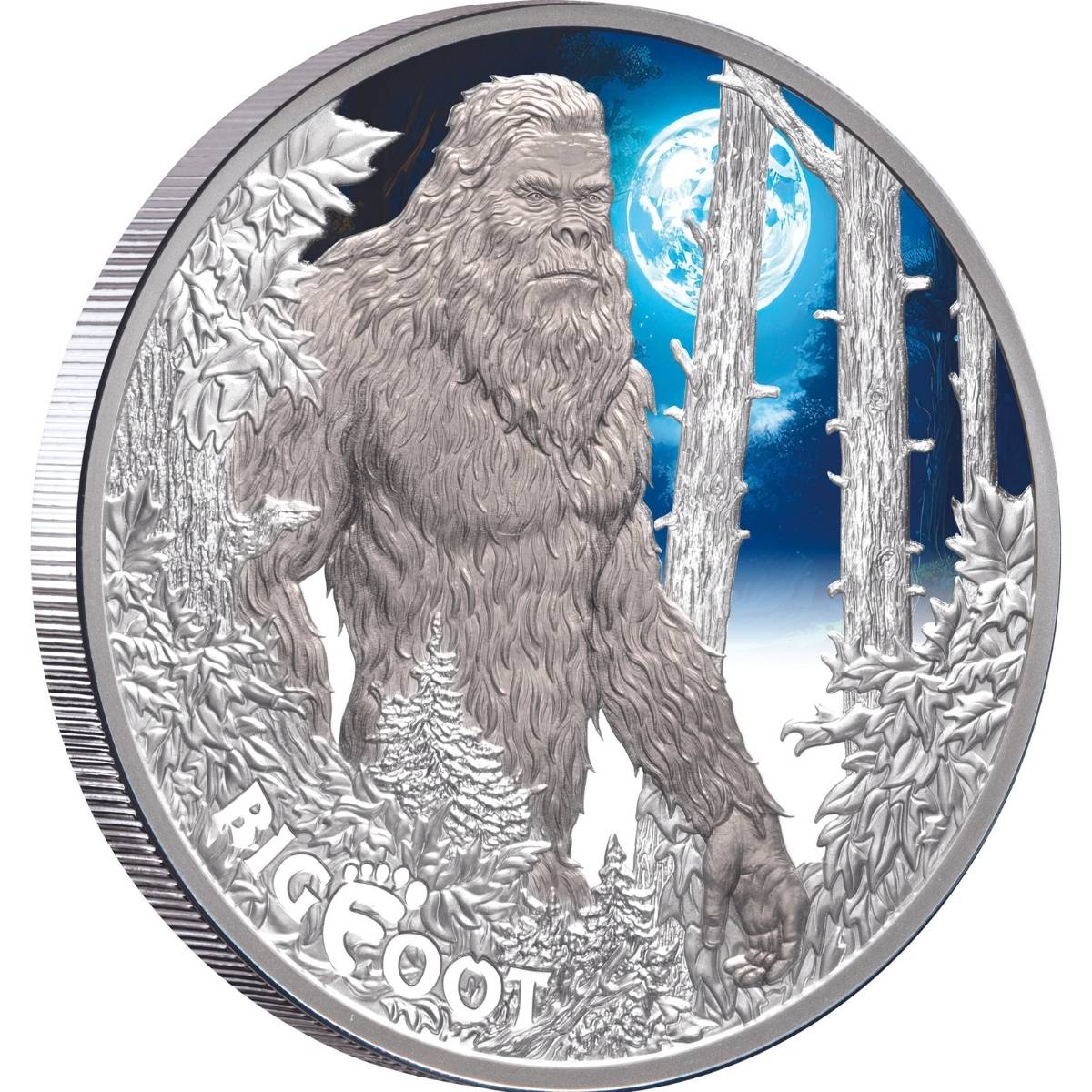 Big Foot 2024 $1 Colour 1oz Silver Proof Coin