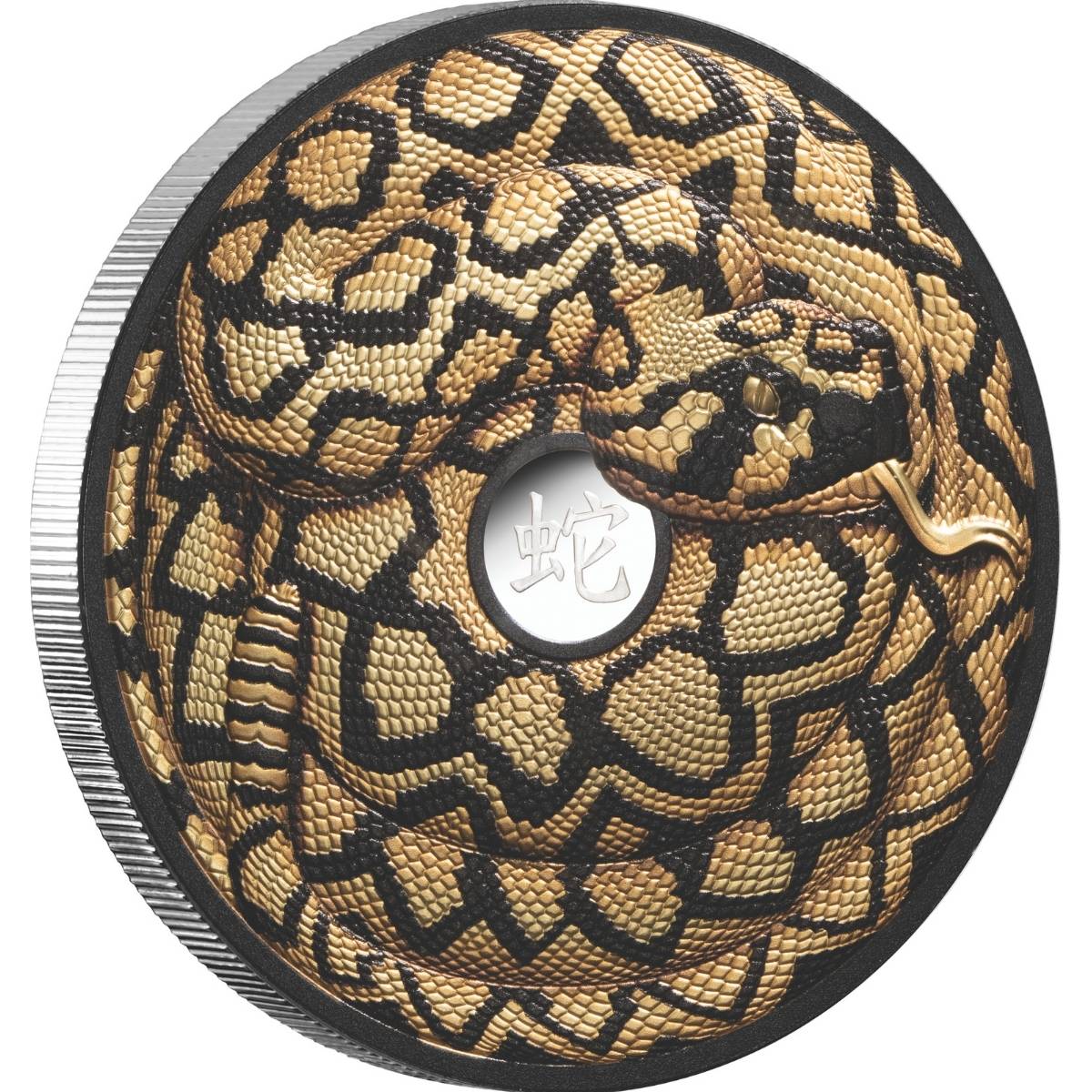 Lunar Year of the Snake 2025 $10 Gold-plated 5oz Silver Proof Coin